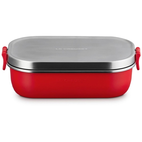 Le Creuset Lunchbox 22x15cm Kersenrood 'On The Go'