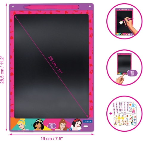 Leerzame teken tablet met sjablonen Lexibook Disney Princesses