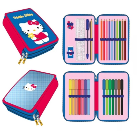 Dubbele etui voor meisjes Cerda Hello Kitty
