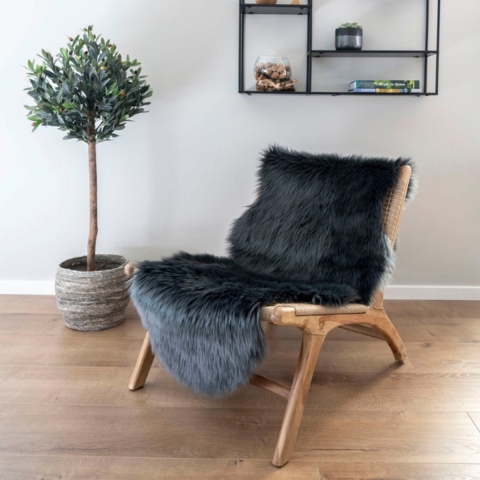 Decoratief tapijt van kunstlamsleer House Nordic