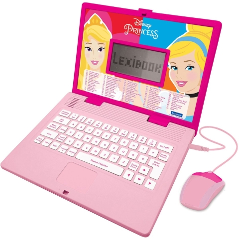 Tweetalige educatieve computerspellen Disney prinsessen 124 activiteiten in het Engels / Frans Lexibook