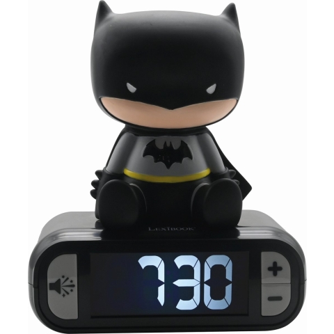 Digitale wekker met batman 3d nachtlampje en geluidseffecten Lexibook