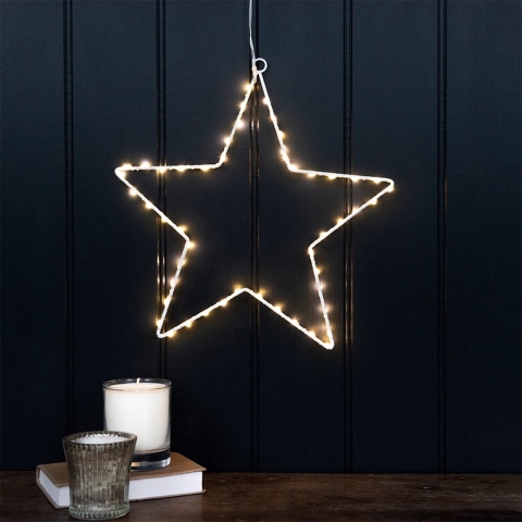 Metalen led-ster muurdecoratie voor kinderen Rex London
