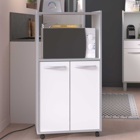 Bijzetkastje van melamine, chroom BigBuy Home