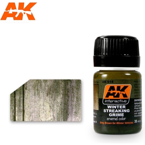 Emaille-effect pot AK Interactive Streaking Grime For Winter Vehicles