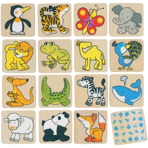 Educatieve geheugen spellen met dieren goki
