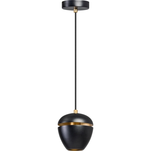 ETH Claire - hanglamp - Ø 15 x 200 cm - zwart en messing