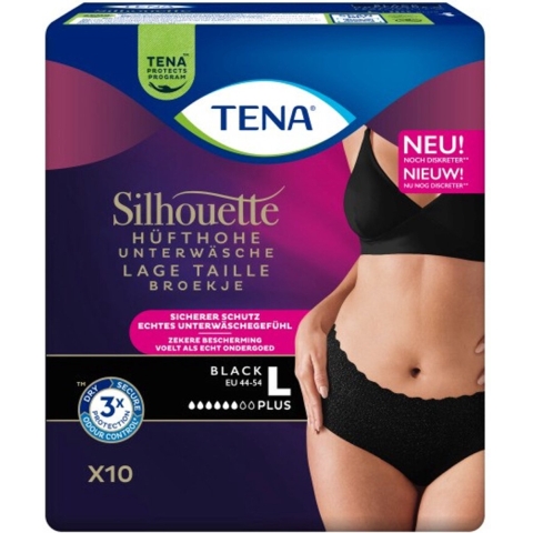 TENA Silhouette Underwear Low Waist Blanc Plus L 10 stuks