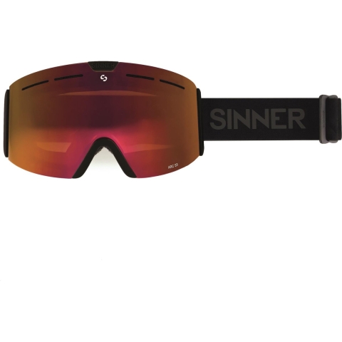 Sinner ARC MT skibril mat zwart/rood