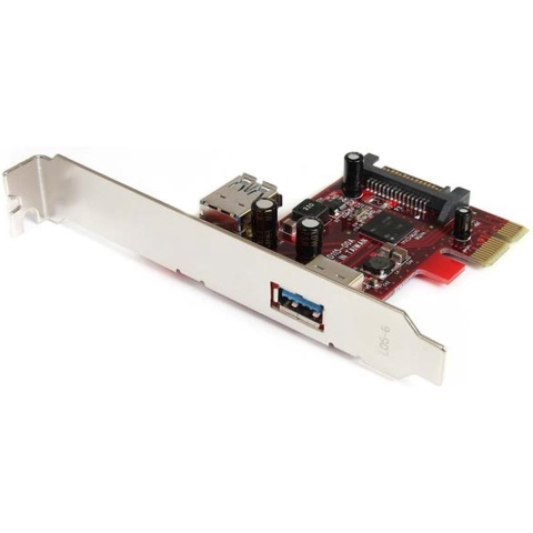 Startech 2 port PCIe USB 3 Card 1x Int 1
