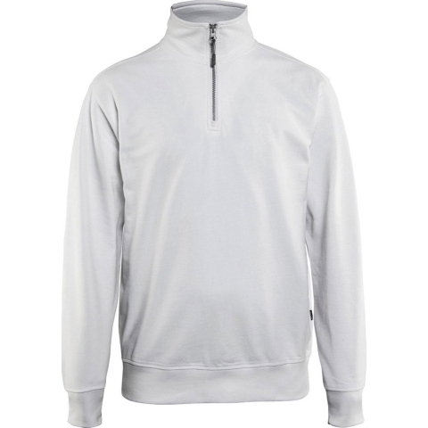 Blåkläder Sweatshirt met halve rits 33691158 | Wit | Maat XS - 7330509466162