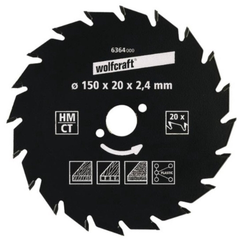 Wolfcraft Handcirkelzaagblad | HM | 18 Zähne | Ø140mm | 1 stuk - 6359000