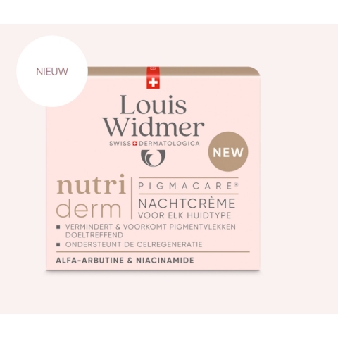 Louis Widmer Nutriderm Pigmacare Nachtcrème (zonder Parfum) | 50 ml