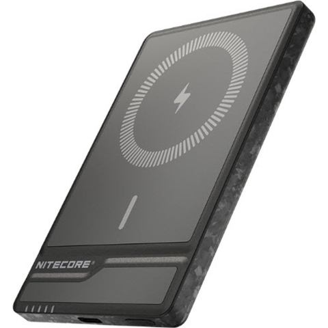 Nitecore NW5000 Magnetic Wireless Charging Powerbank, Forged Carbon Fiber, 5000 mAh