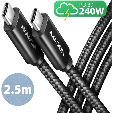 AXAGON Mobiele telefoon Laadkabel [1x USB-C - 1x USB-C USB 2.0] 2.5 m USB-C 2.0