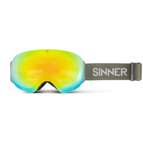 Sinner AVON skibril mat mosgroen/blauw + extra oranje S1 lens