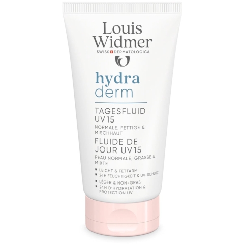 Louis Widmer Hydraderm Dag Fluide UV 15 (zonder Parfum) | 50 ml