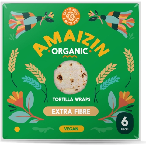 Amaizin Organic Tortilla Wraps Extra Fibre