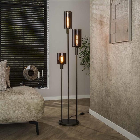 Hoyz vloerlamp sepiora getrapt 3-lichts sienna brown