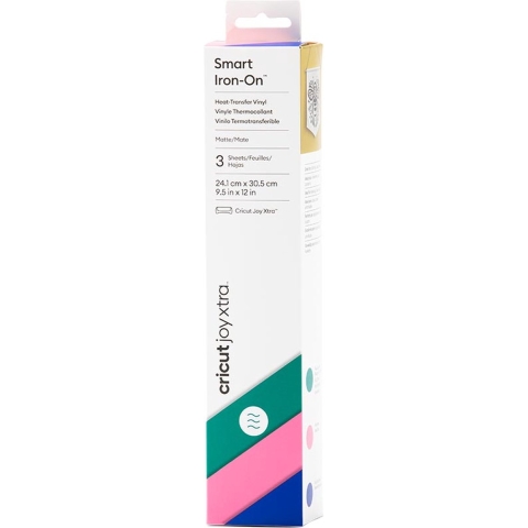 Cricut Smart Iron-On Joy Xtra Folieset Snijbreedte 30.5 cm Turquoiseblauw, Pink, Koningsblauw