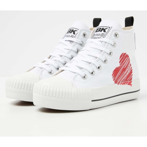 Dames sportschoenen van canvas met print en borduursel British Knights Kaya Mid