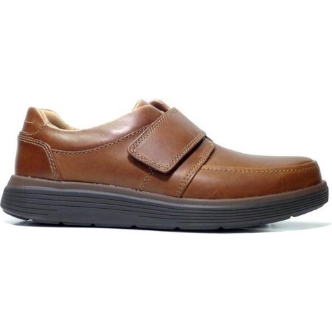 Un Abode Strap Donkerbruin Leren Schoenen