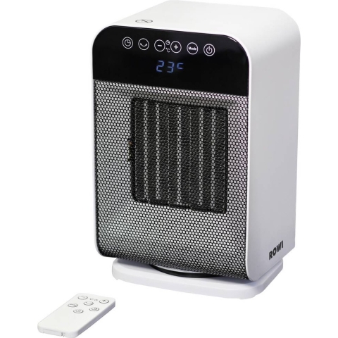 ROWI HKH 2000/2/1 ODT Premium Keramische ventilatorkachel 60 m³ Wit, Zwart