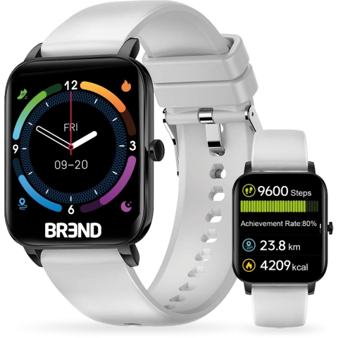 BREND BR-2223 - Smartwatch - Stappenteller Hartslagmeter Bloeddrukmeter - Wit