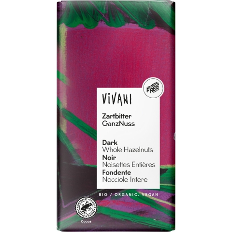 Vivani Chocolade Puur Hele Hazelnoten