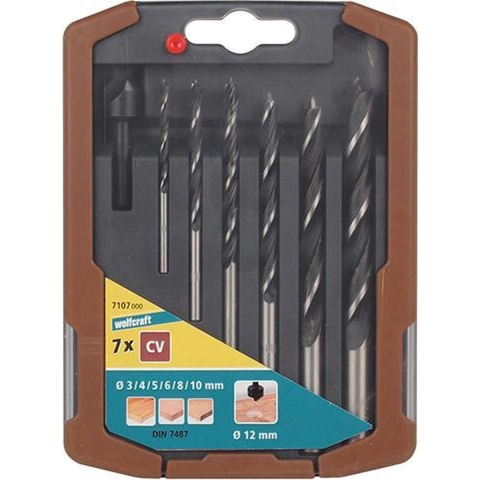 Wolfcraft Houtspiraalboorset | Ø3-10mm | 7-delig | 1 set - 7107000