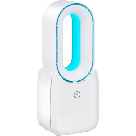 Lifetime Air - Bladloze Tafelventilator - Stille werking met LED Mood Light - Wit