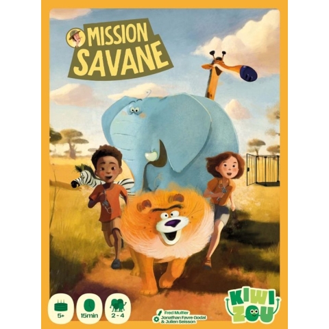 Mission Savane– Coöperatief Kinderspel (5+) | Kiwizou | Red de Dieren van de Savanne