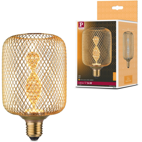 Paulmann 29084 LED-lamp E27 Cilinder Helix 3.5 W Goud (Ø x h) 100 mm x 162 mm 1 stuk(s)