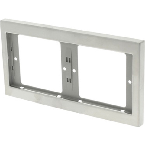 Berker K5 Afdekraam | 2-voudig | RVS - 66.023.22