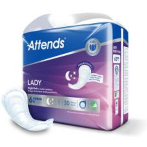 Attends Lady Night Pads 30 stuks