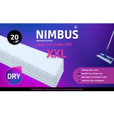 4x NIMBUS Magic Vloerdoekjes Navulling XXL 20 stuks