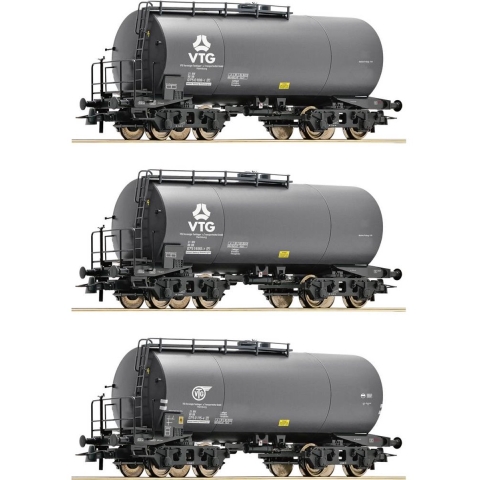 Roco 6600162 H0 3-delige set ketelwagens van de VTG/DB