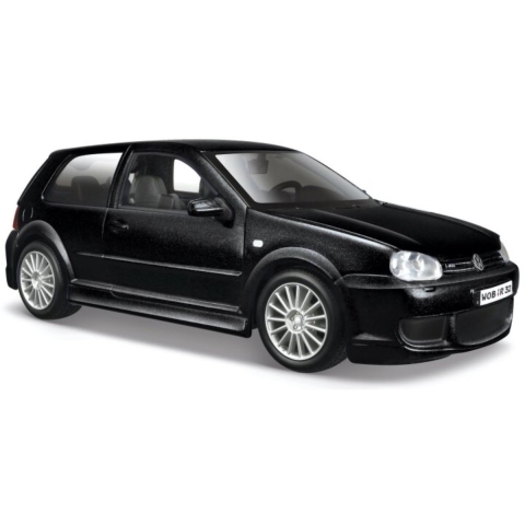 Maisto Modelauto - Volkswagen Golf 4 - zwart - 1 x 1 x 1 cm - speelgoedauto -