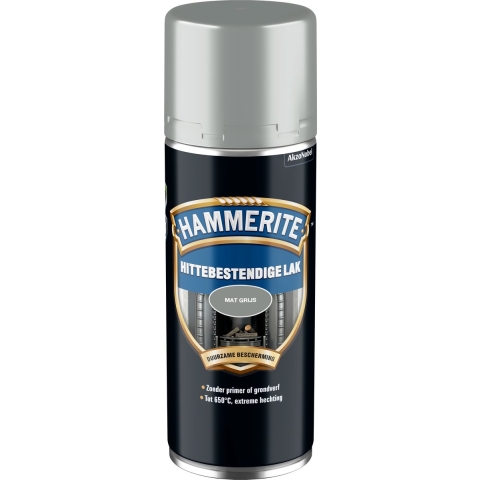 Hammerite Hittebestendige Lak | Mat | Grijs | Spray | 400ml - 5111739