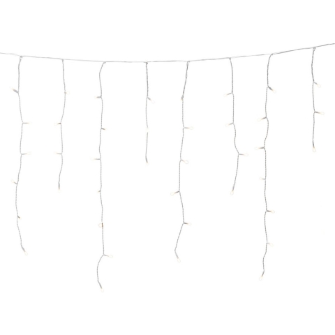 Konstsmide Lichtgordijn Buiten 80 LED Warmwit (b x h) 300 cm x 87.5 cm Timer, Frosted