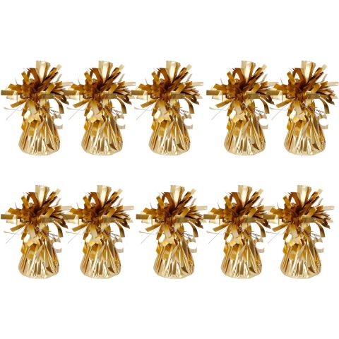 Ballon gewichtjes - 10x - mat goud - 170 gram - helium ballontrosjes -
