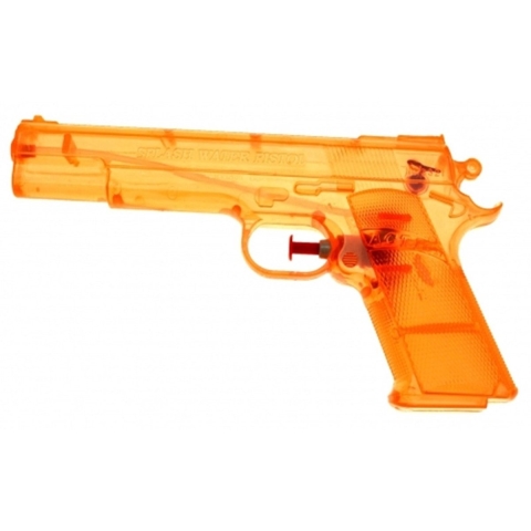Waterpistool - 10x - oranje - kunststof - 20 cm - transparant - speelgoed -