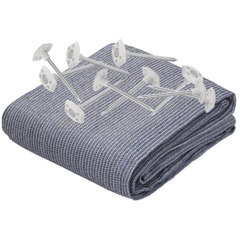 Pro Plus Tenttapijt incl. grondzeilpen 10x - grijs - 500 x 250 cm - set -