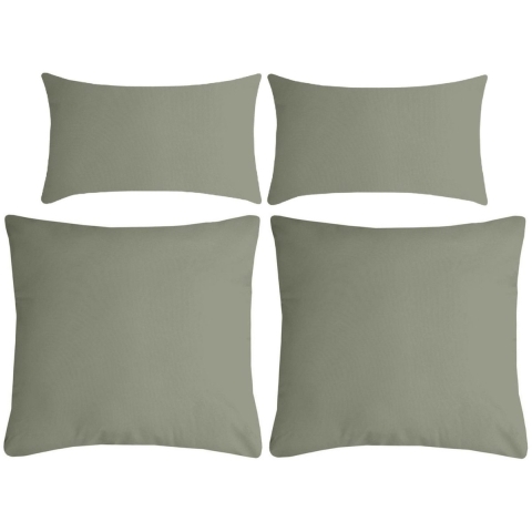 Stof Textile sierkussen Nelson - 4x - groen - 2 formaten - polyester -