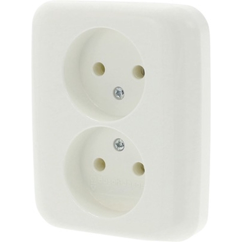Busch-Jaeger Reflex Contactdoos | Inbouw | 2-voudig | Polarwit - 66.001.49
