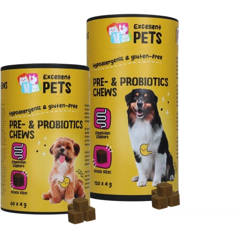 Excellent Pets Pre- & Probiotics Chews 120 Treats