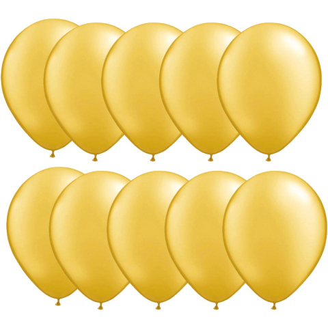 Ballonnen - 100x - metallic goud - 30 cm - feest ballonnen - versiering -