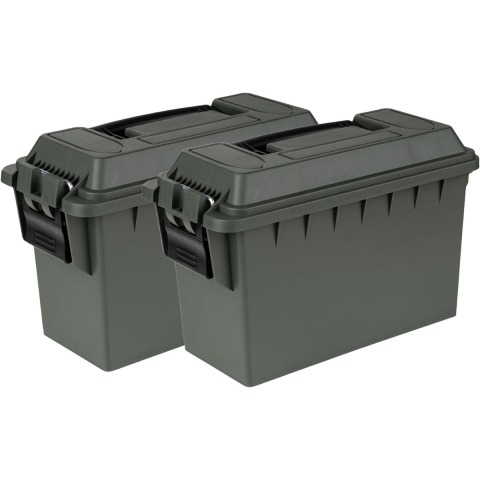 Outdoor/tuin opberg box - 2x - waterdicht - groen - 29 x 13 x 18 cm -