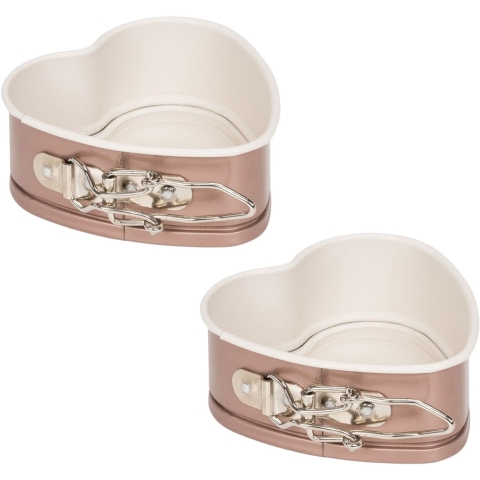Patisse Springvorm - 2x - hart - anti-aanbak - taartvorm - 12 cm - klein hartje -