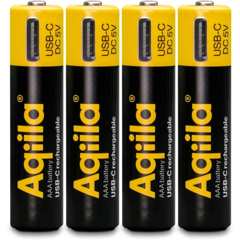 Aqiila AAA Oplaadbare batterij (USB-C) Li-ion 600 mAh 1.5 V 4 stuk(s)